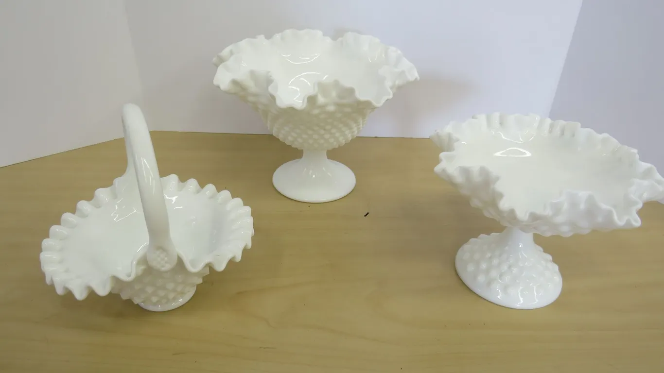 Hobnail Milk Glass