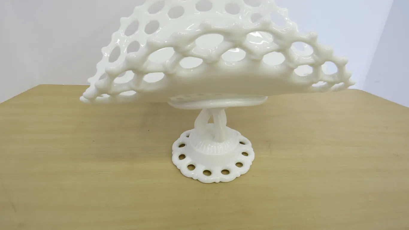 Milk Glass Banana Bowl