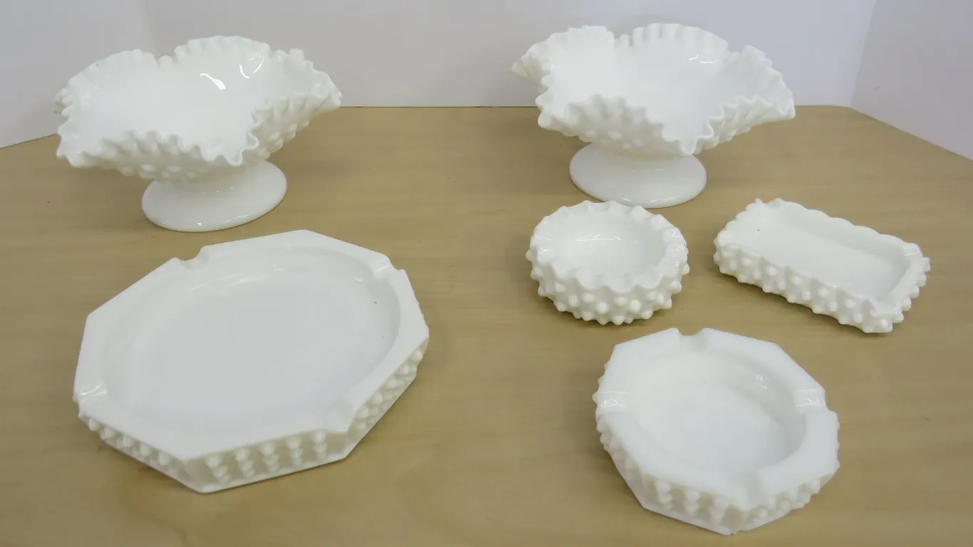 Hobnail Milk Glass