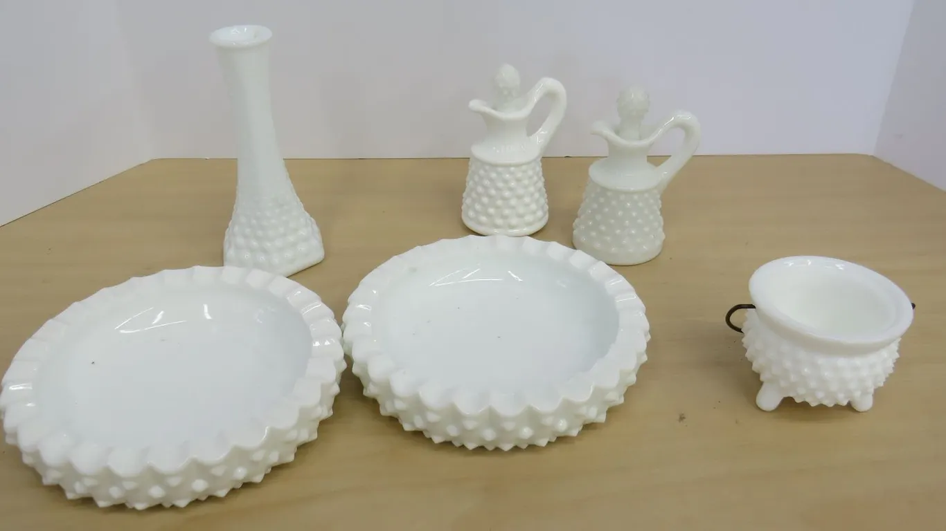 Hobnail Milk Glass