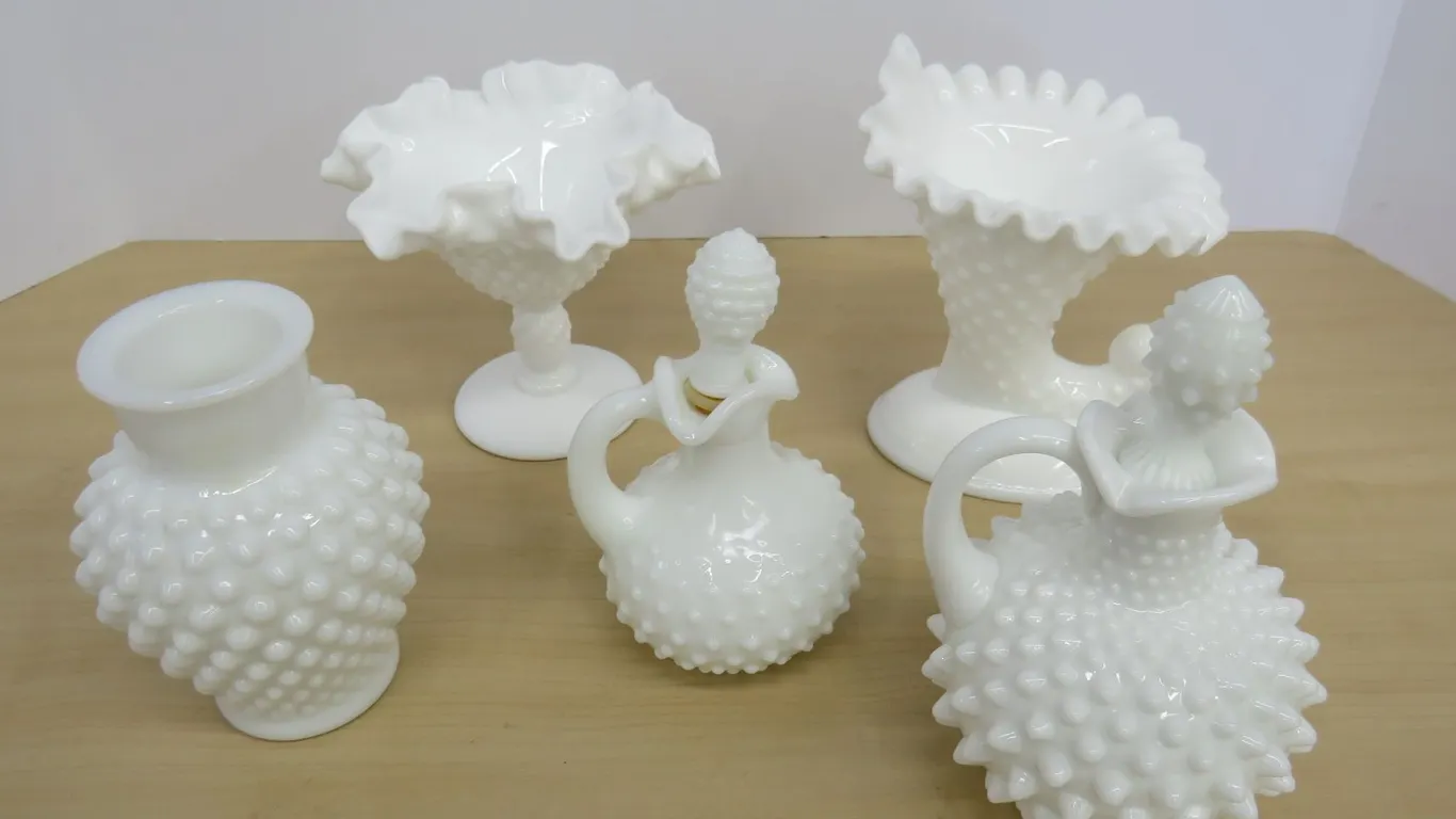 Hobnail Milk Glass