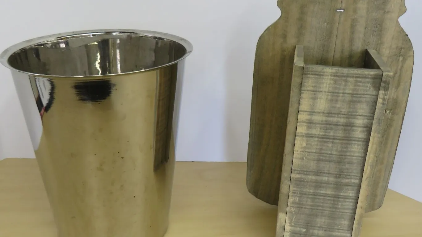 Waste Can and Wall Shelf