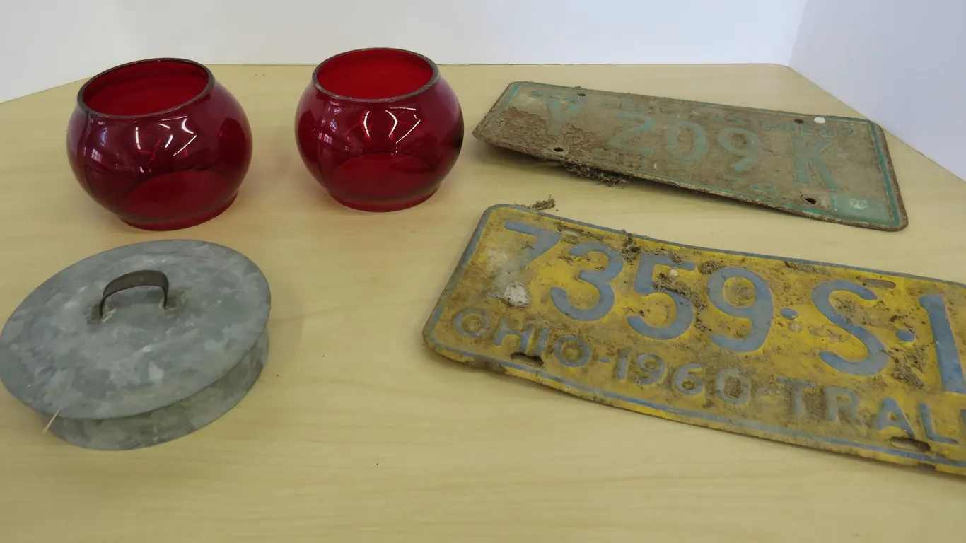 Lantern Globes and License Plates
