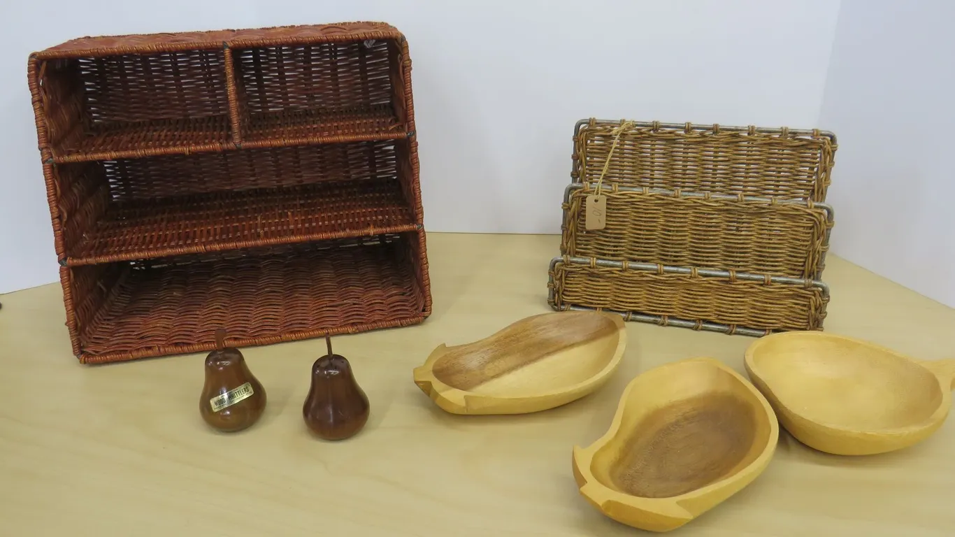 Baskets and Wooden Decor
