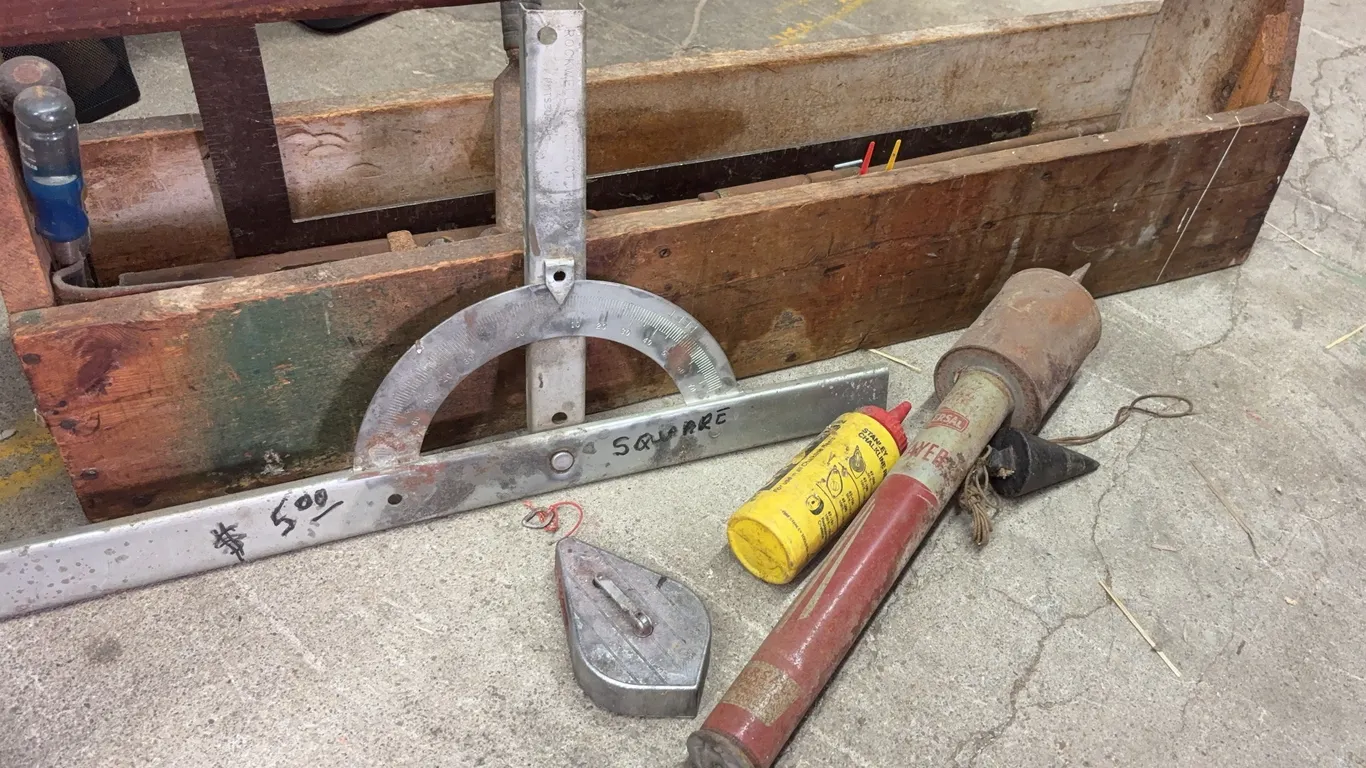 Vintage Tool Caddy and Tools