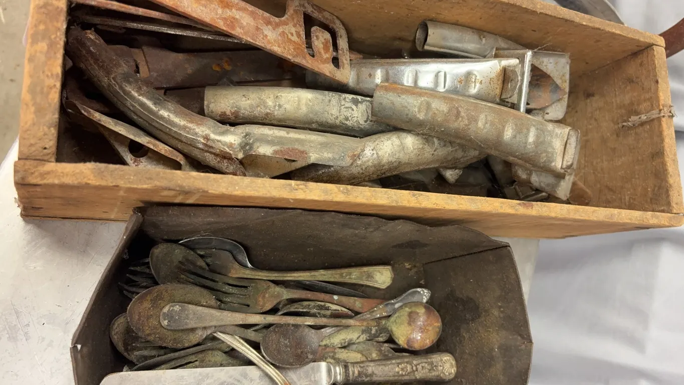 Vintage Drawer/Oil Spouts/Flatware