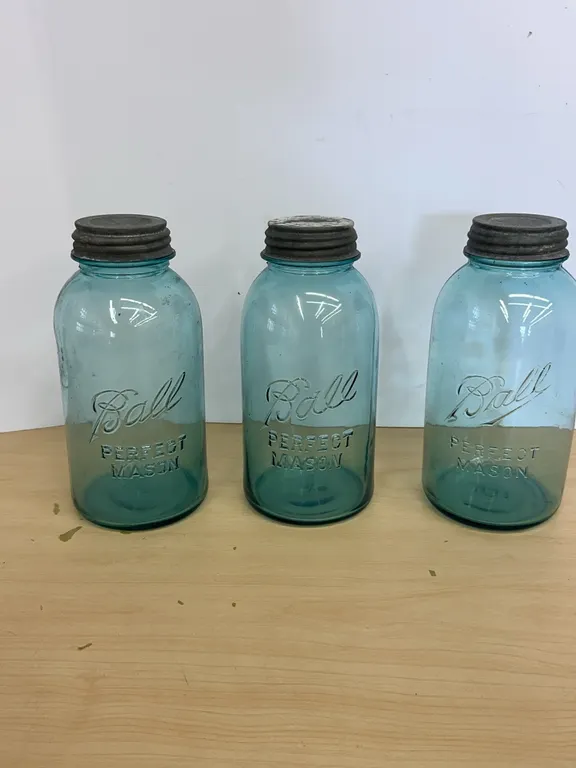 Blue Glass Jars