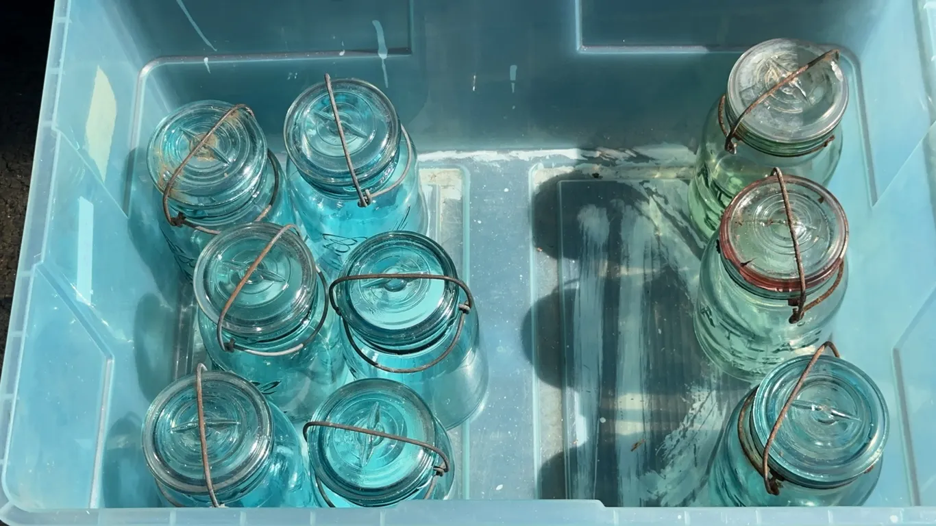 Blue Canning Jars
