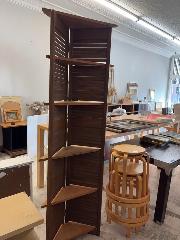 Room Divider with Shelves