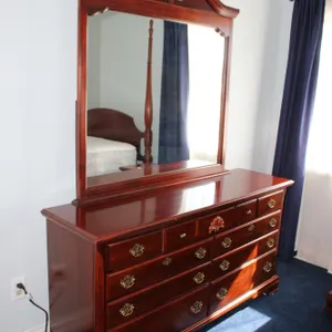 Colonial Cherry Triple Dresser & Mirror