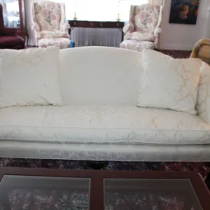 Cream Damask Sofa