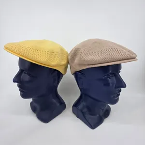 2pc Kangol Tropic  Flat Cap Bundle Yellow Tan L/XL and Small Mens Hats