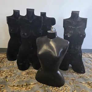 Vintage Black Female Mannequin Torso Lot Retail Display Dress Forms Mixed Set