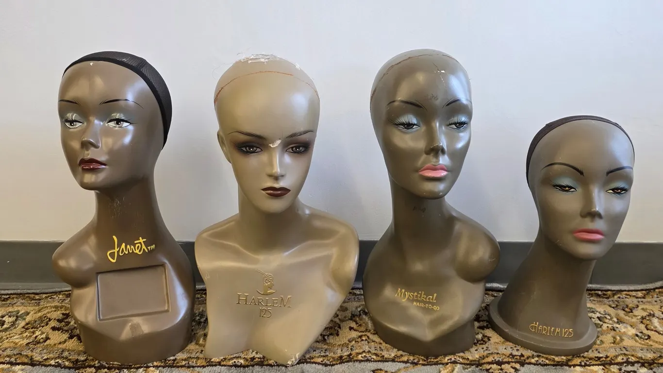 Mannequin Head Bust Lot Hat or Wig Display 4pc