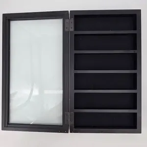Black Jewelry Display Case. Glass front. Hanging