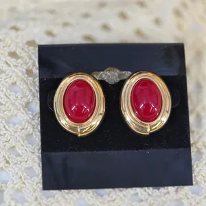 Monet Vintage Gold Tone Textured Concentric Circle Round Stud Earrings Post Back