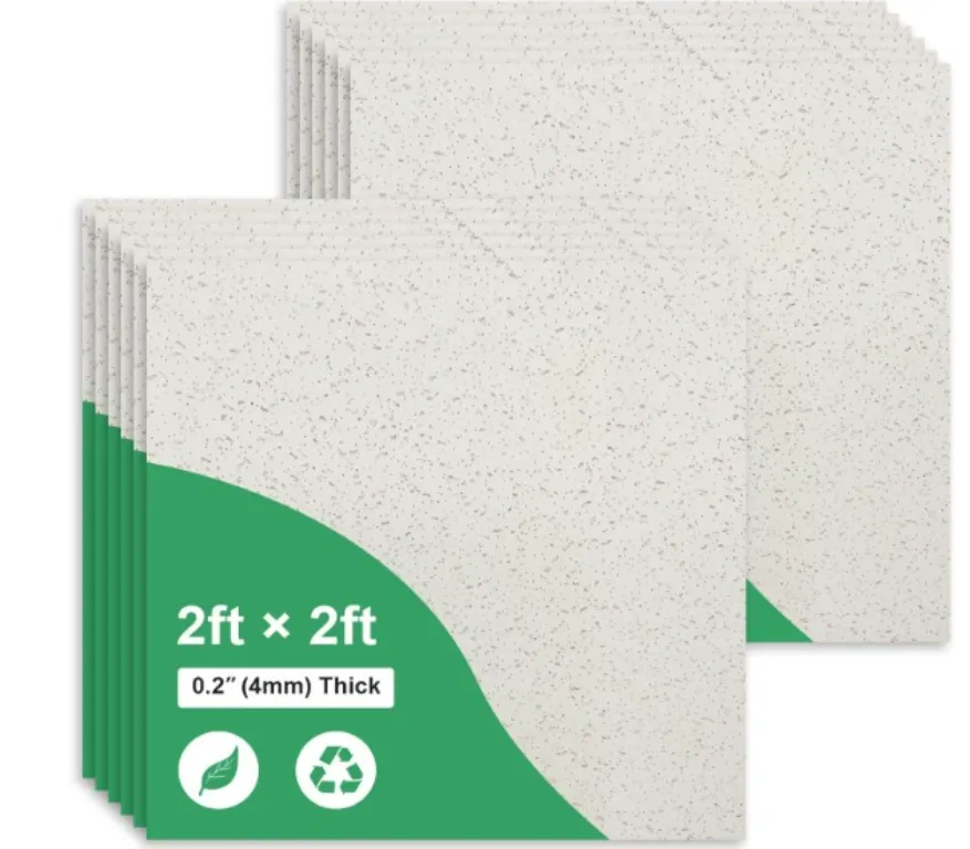 Printed Pro Ceiling Tiles - PVC Ceiling Panel 24 x 24in – Waterproof, Fire-Rated - High-Grade PVC Ne