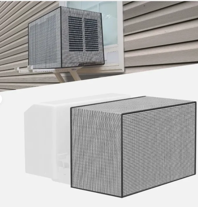 Air Conditioner Cover for Outside Window Unit Mesh Cover for Midea U Shape Black New