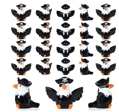 20 Pcs Halloween Mini Bald Eagle Figurines, Resin Decor f & Holiday Displays