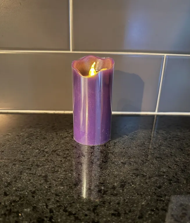 Flameless Purple 4 X 2 Candle New