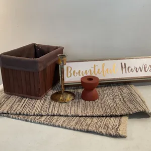 Bountiful Harvest Fall Décor & Bloomingville Candle Holder