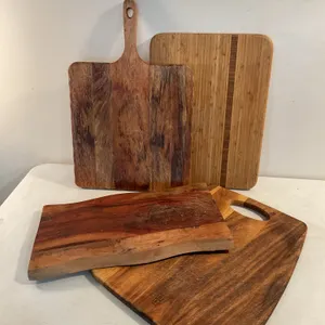 Assorted Wood & Bamboo Cutting Boards – 4 Pieces
