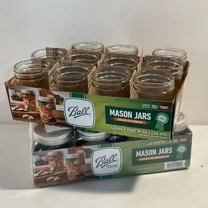 Ball Half-Pint Mason Jars – Approx. 24 Jars