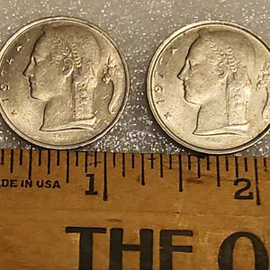 1974 & 1977 Belgium 5 Franc Coins