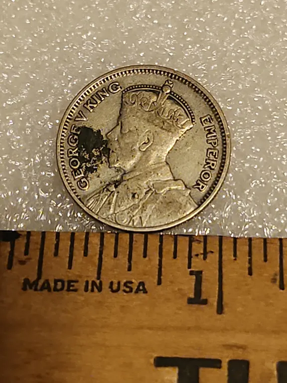 1934 King George V New Zealand 6 Pence Silver Coin