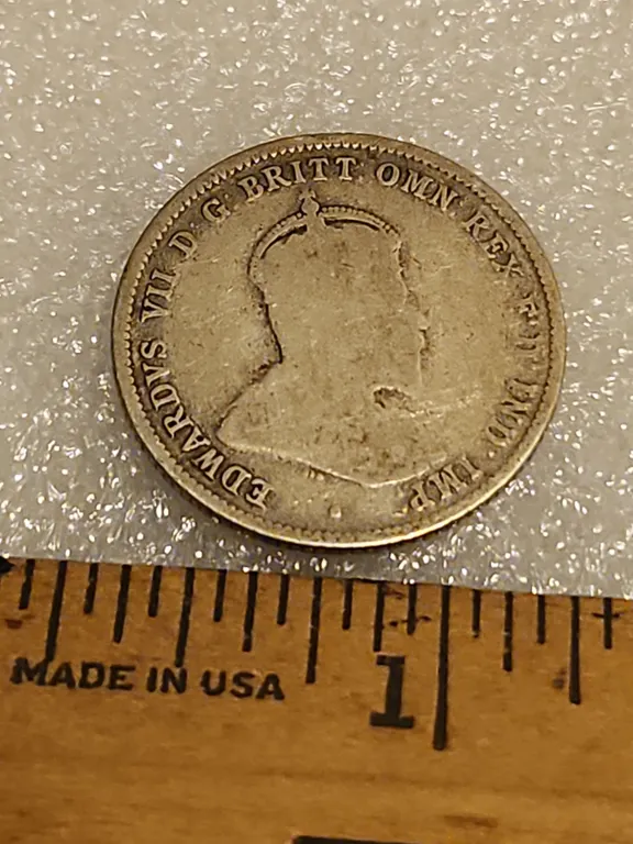 1910 King Edward VII Australian One Shilling, Silver Coin
