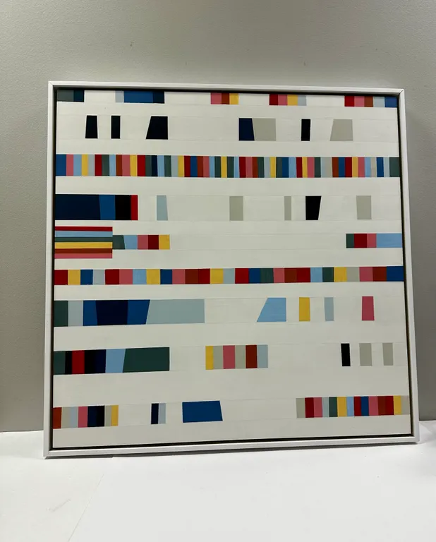 "Squares Quilt" Latex on Board