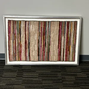 "Pink Stripes" Artist Textile
