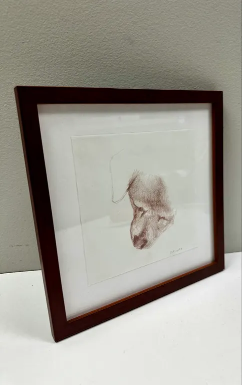 Signed Sketch of a Puppy