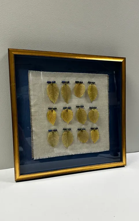 Mixed Media with Gold Leaves and Lapis Holders