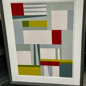 Signed Original Artwork with Flag-Like Designs