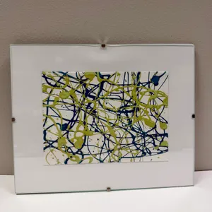 Drip Art in Teal & Lime