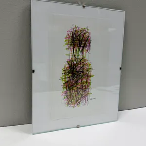Signed Scribbles in Pink & Green