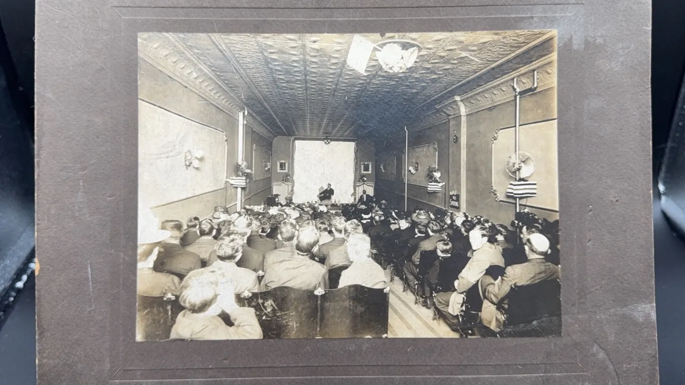 Vintage picture taken at the Dreamland Theatre in Waterloo, Iowa