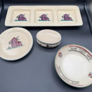 4 Pieces Country Pottery, Bearware Pottery, Home & Garden Pottery
