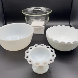3 Milk Glass Items & Fire King Bowl