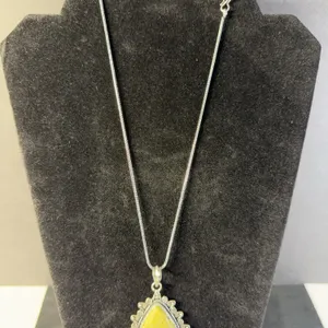 “Stichtite Jasper” Pendant Necklace with 18” Chain Jewelry, German Silver