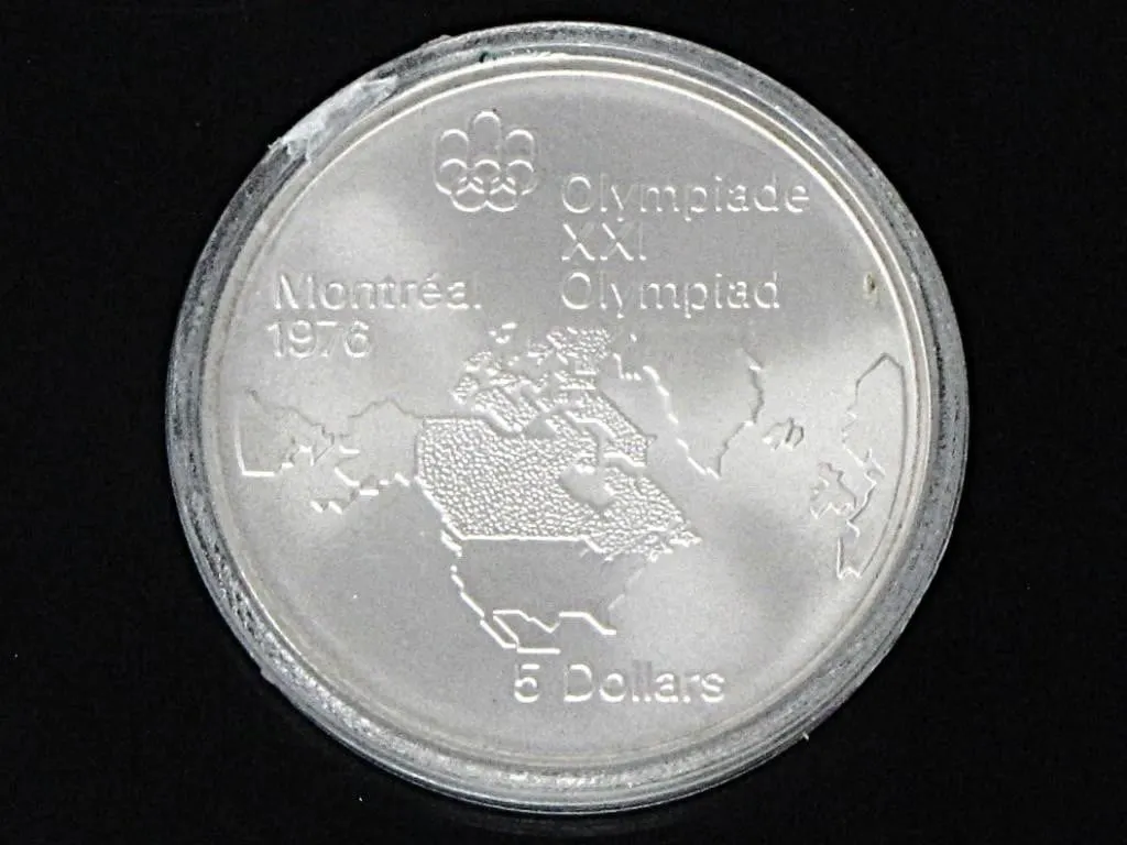 1976 MONTREAL OLYMPIC N. AMERICA $5 STERLING COIN