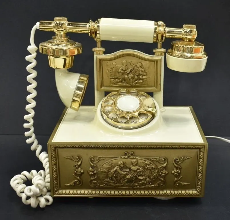 DECO TEL "FRENCH PROVINCIAL" ROTARY TELEPHONE