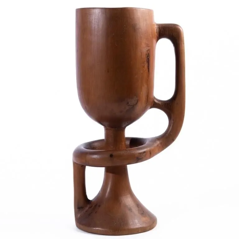 TEAK HAND CARVED UNITY CUP