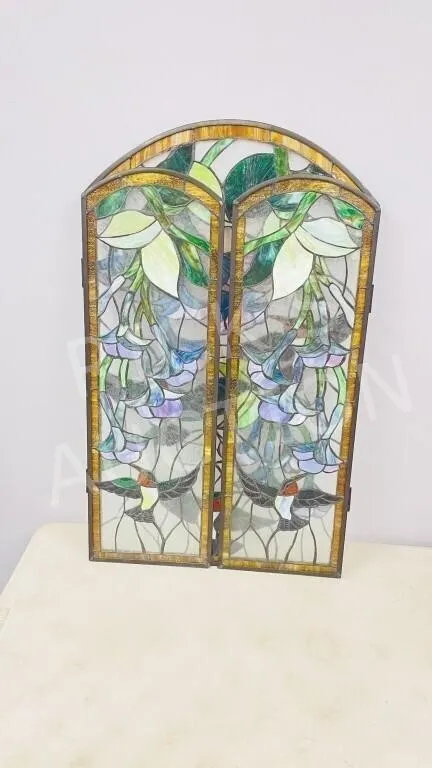 triple panel modern fire screen - 34" tall