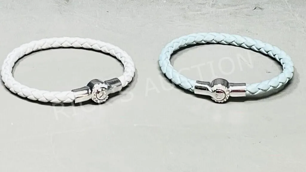 pair of Swarovski crystal bracelets