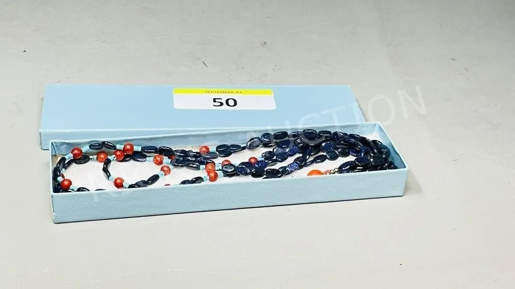 multi strand necklace w/ 925 silver clasp