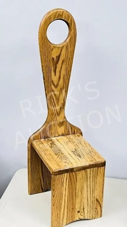 wood boot chair - 28" tall