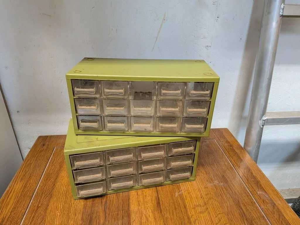 Green Plastic Tool Organizer 12"x6"x6"