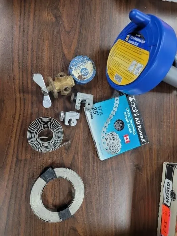 25' Plumbing Snake & assorted Plumbing Items